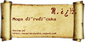 Moga Árvácska névjegykártya